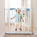 Baybee Auto Close Baby Safety Gate, Extra Tall Baby Fence Barrier Dog Gate with Easy Walk-Thru Child Gate | Baby Gate for House, Stairs, Doorways | Safety Gate for Baby Kids Dogs