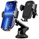 Universal Phone Mount for Car, Dashboard Mount, Windshield Mount, Air Vent Mount, Car Phone Mount Holder, Heat Resistant, Car Accessories, Compatible with iPhone, LG, Samsung, Smartphones