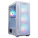 ZEBRONICS Ronin Mid-Tower Premium Gaming Cabinet EATX/ATX/mATX,3X 120mm Front + 1x 120mm Rear Fan,ARGB Inner Glow,RGB LED Control,Tempered Glass Side Panel,USB 3.0, Magnetic Dust Filter