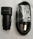 Genuine Nokia DC-301 Dual Port 3.4A Car Charger & Micro Cable for Nokia Phones