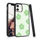 Green Flower Pattern for iPhone 6 Plus/6s Plus Case Shockproof Anti-Scratch Protective Cover Soft TPU Hard Back Cute Cell Phone Case iPhone 6 Plus/6s Plus for Boys Girls Teens Women