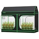 VIVOSUN R846 4x8 Grow Tent, 96 inches x48 inches x72 inches Roof Cube Tent with Observation Window and Floor Tray for Hydroponics Indoor Plant for VS4000/VSF4300