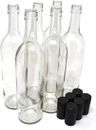 Wine Bottles with Screw Caps, Clear, 750Ml - Pack of 6