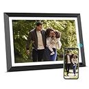 BSIMB 32GB 10.1 Inch WiFi Digital Photo Frame, Electronic Picture Frame with HD Touchscreen, Motion Sensor, Auto-Rotated, Sharing Photos/Videos via App Email, Gift for Mother's Day