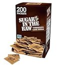 Sugar In The Raw Turbinado Cane Sugar Packets, 200 Count, Natural Sweetener for Drinks and Baking, Vegan, Gluten-Free, Non-GMO