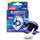 Alpine SleepDeep - Tapones para los oídos para dormir – Nueva forma ovalada – Gel antiruido integrado – Comodidad y atenuación al máximo con filtros flexibles (talla M/L)