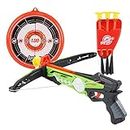 deAO Toy Crossbow Set Suction Cup Arrows Board – for 3-10 years old, Indoor and Outdoor Target Games for Kids (Green)