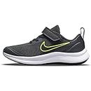 Nike Unisex-Child Star Runner 3 Pre School Running Shoe (DK Smoke Grey/Black-Green, Numeric_3)