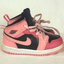 Nike Air Jordan 1 Mid TD Toddler Shoes Size 8C Coral Chalk Pink 640735-662