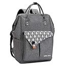 Lekesky Laptop Backpack 15.6 Inch Women Computer Backpack Travel Back Pack for Business/School/College, Casual Daypack Water Repellent, Grey