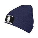 Lanzhi Mens Beanies Knit Hat Unisex Winter Ski Hat Warm Knitted Caps Navy Blue