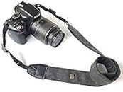 Camera Neck Shoulder Belt Strap,Alled Leather Vintage Print Soft Camera Straps for Women/Men for DSLR/SLR/Nikon/Canon/Sony/Olympus/Samsung/Pentax (Soft Black New)