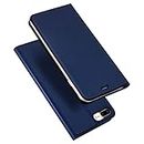 SkyTree Case for iPhone 8 Plus, Ultra Fit Flip Folio Leather Case Cover with [Kickstand] [Card Slot] Magnetic Closure for iPhone 8 Plus - Blue