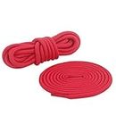 BOROLA 2 Pairs 45" Round Coloured Athletic Shoe Laces for Sports Shoes Boots Sneakers Skates Fits All Adult and Kids (Red)