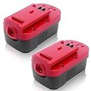 2Pack 3.6Ah HPB18 Ni-Mh Replacement Battery for Black and Decker 18V Battery HPB18 HPB18-OPE Compatible with Black Decker Battery 18 Volt Tools A1718 FS18FL Firestorm Cordless Powers Tool (Red)