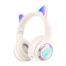 Cat Headphones for Girls Kids for School, Kids Bluetooth Headphones with Micr...