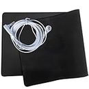 Grounding Mat 9.8x26.8in Earthing Mat with 15ft Cable Grounding Pad for Foot Bed Computer Black Rectangular Earthing Grounding Pad for Better Sleep Stress Relief
