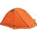 4 season 2-person Double Layer Backpacking Tent Aluminum Rod Windproof Waterproof for Camping Hiking Travel Climbing - Easy Set Up … (Orange - 4 season tent)