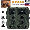 2Pcs Campark Trail Camera 36MP 1080P Wildlife Game Hunting Cam IR Night Vision