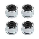 Suvnie 4 PCS Trailer Hub Bearing Dust Caps, 1.98'' Trailer Grease Caps with Rubber Plugs, Axle Wheel Hub and Bearing Dust Cap for Most 2000 to 3500 lbs, Trailer Accessories for Camper RV