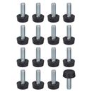 Adjustable Furniture Feet, 24Pcs 1/4"-20 UNC Thread - for Table, Chairs (Black)
