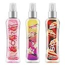 Body Mist by So…? Womens Vanilla, Red Velvet, Strawberries & Cream Body Spray Mixed Fragrance 100ml Bundle (Pack of 3)