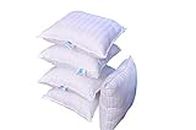 Homiboss Bombay Dyeing Sofa Cushion Fillers,16 x 16 inches, Bed Cushions, White | Set of 7 Pcs