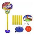 MAJIK Boy's and Girl's Basket Ball Net with Ring for Indoor and Outdoor Play - Multicolor - M1