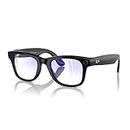 Meta Ray-Ban Wayfarer (Standard) Smart Glasses - Shiny Black, Clear