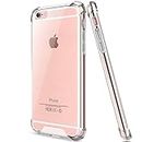 naykodi Hard Back Shock Proof Silicone Bumper Cover Case for Apple iPhone 6 / 6S (TPU+Polycarbonate | Transparent)