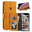 Case for Nokia Lumia 520, Magnetic PU Leather Wallet-Style Business Phone Case,Fashion Flip Case with Card Slot and Kickstand for Nokia Lumia 521 4 inches-Lightbrown