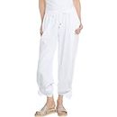 Coolibar UPF 50+ Women's Petra Wide Leg Pants - Sun Protective (Large- White)