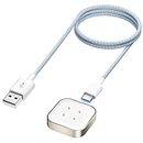 NEWDERY Charger Cable for Fitbit Sense/Sense 2/Versa 3/Versa 4, Premium Braided USB C Detachable Charging Dock, Durable Replacement Magnetic Cord for Smartwatch, 3.3Ft/1M