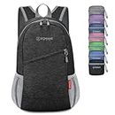 ZOMAKE Ultra Lightweight Packable Backpack 10L - Small Daypack Light Foldable Backpack Water-Resistant Backpack for Hiking(Black)