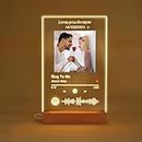 Custom Spotify Plaque, Personalized Gifts Custom Night Light Acrylic Album Cover Favorite Song with Photo, Valentines Gifts for Her, Custom Spotify Music Plaque Picture Frames for Couples Gifts