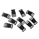 MYADDICTION 10Pcs Plastic Black Curved Buckle Side Release for Paracord Bracelet 15Mm Sporting Goods | Outdoor Sports | Camping & Hiking | Emergency Gear | Paracord Bracelets
