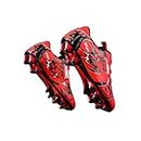 Kervaky Kid's Football Shoes Football Spikes Professional Football Sports Shoes Football Training Shoes Ground Football shoes-cd-Red-29