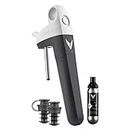 Coravin Pivot - Wine-by-the-Glass System - Grey - Wine Saver and Pourer - Includes Coravin Pure Argon Gas Capsule and 2 Pivot Bottle Stoppers