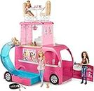 Barbie Pop-Up Camper Transforms into 3-Story Play Set with Pool!, Pink