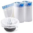 Disposable Commode Liner Bags PACK 40 Adult Bedside Commode Liners Bed Pan Liners Disposable Waste Bags for Commode Chair,Portable Toilet Bags,Camping Toilet Bags-Universal