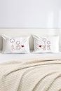 Love - Cases de almohada - Couples Pillow Cases (juego de 2) - Peludas de almohada impresas - Sleeping Pillowcases - Decoración dulce - Regalo de boda - Gift Idea - 50 x 70 cm - 19,6 x 27,5 pulgadas