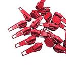 Zips Nylon Coil Auto Lock Zipper Puller DIY Sewing Tool Zipper Slider Zips for Jackets (Color : Red, Length : 200PCS)