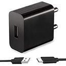 5W to 18W Charger for Samsung Galaxy S8 / S 8 Charger Original Adapter Like Wall Charger | Mobile Charger | Fast Charger | Android USB Charger With 1 Meter USB Type C Charging Data Cable (3 Amp, TBE10, Black)