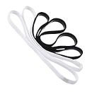 Sumind 4 Pieces Thick Non-slip Elastic Sport Headbands Football Hair Headbands for Women and Men, Black and White