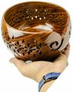 Wooden Yarn Bowl Hand Made Rosewood Wood For Knitting & Crochet Yarn Holder Gift