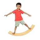 Shumee Waldorf Curved Balance Wooden Board- 3+ years | Strengthens Leg Muscles, Improves balancing, Rocking Exercise