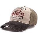 Elwow Men's Distressed Baseball Cap Retro Trucker Hat Outdoor Sports Sun Hat (Color 4, One Size)