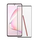 vzzr®’s d+ / og quality tempered glass edge to edge full screen coverage for samsung galaxy note 10 lite (black) - 2.5d, 9h, 0.3mm, full hd, full glue edge to edge screen protector guard