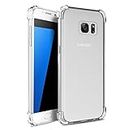 USTIYA Case for Samsung Galaxy S7 G930 Clear TPU Four Corners Protective Cover Transparent Soft