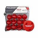 PowerNet Micro Crushers Limited Flight Training Baseballs 12 PK | Wiffle Style Batting Practice Ball for Pre-Game Warm Ups and Hitting Drills | Better Eye Coordination for Speed & Power (Red)